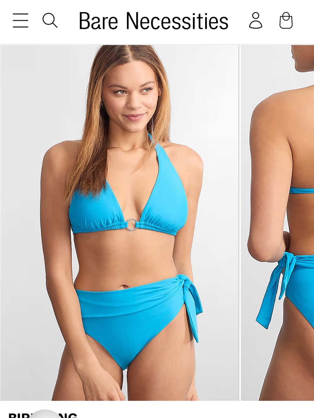 NWT Birdsong triangle bikini top 32DDD